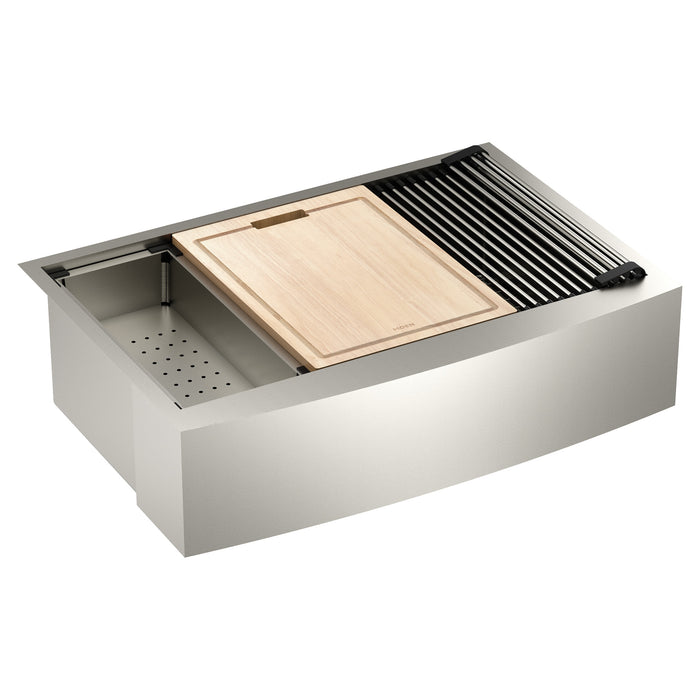 Moen Luxe Chef GS181050 33"X22" Stainless Steel 18 Gauge Single Bowl Sink