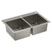 Moen Prep GS182072 33"X22" Stainless Steel 18 Gauge Double Bowl Dual Mount Sink