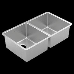 Moen  Steel 18 Gauge Double Bowl Sink