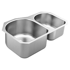 Moen GS18264 31.25 X 18.25 Stainless Steel 18 Gauge Double Bowl Sink