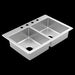 Moen 33"X22"  Steel 20 Gauge Double Bowl Drop In Sink