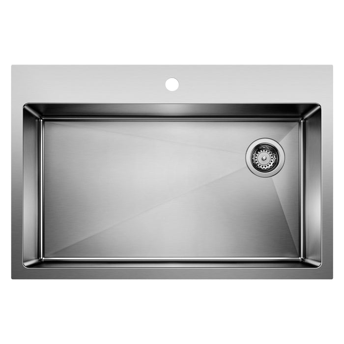 BLANCO 524221 Quatrus R15 Super Single Dual Mount Kitchen Sink