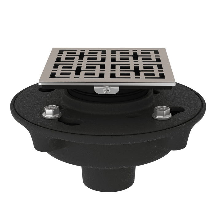 ROHL SDCI2-3142 Cast Iron 2" No Hub Drain Kit With 3142 Weave Decorative Cover