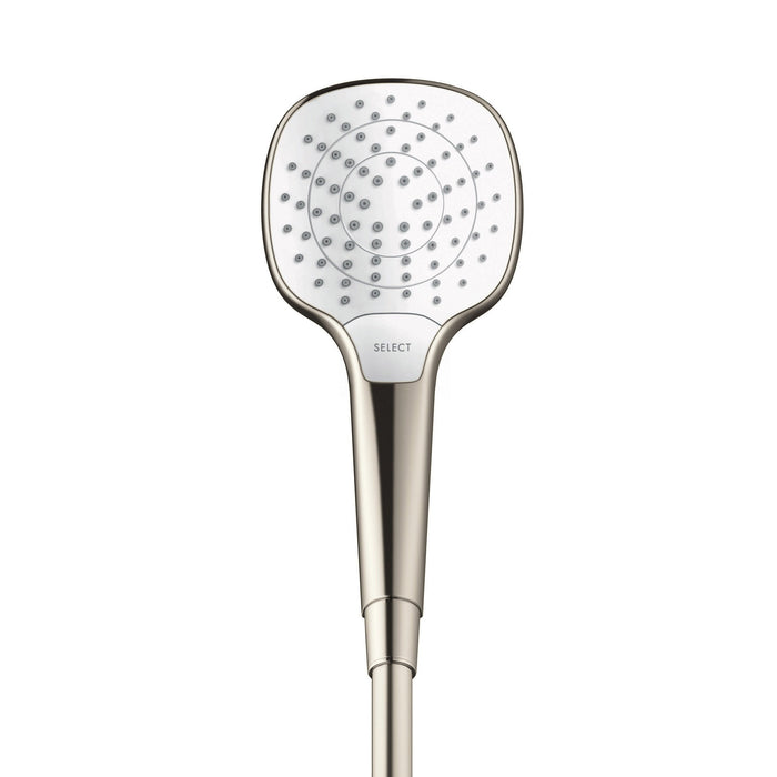 hansgrohe 26813401 Croma Select E 2.5 GPM Single Function Handshower with Select and Quick Clean Technologies in Chrome/White