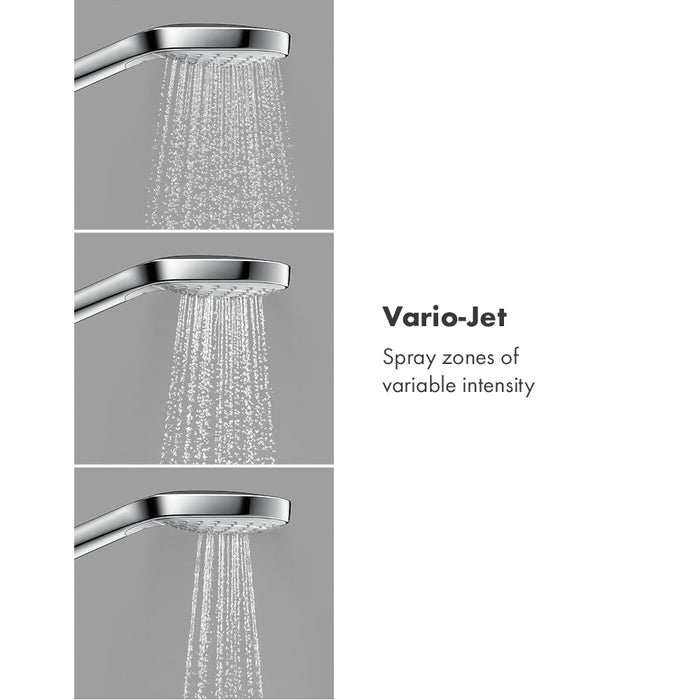 hansgrohe 26813401 Croma Select E 2.5 GPM Single Function Handshower with Select and Quick Clean Technologies in Chrome/White