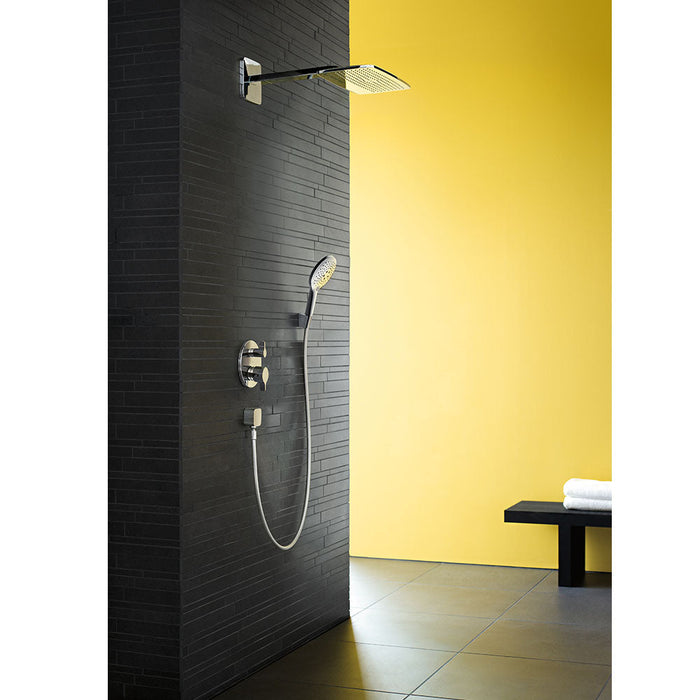 hansgrohe 04353000 S/E Thermostatic Valve Trim with Integrated Diverter and Volume Controls - Less Valve in Chrome