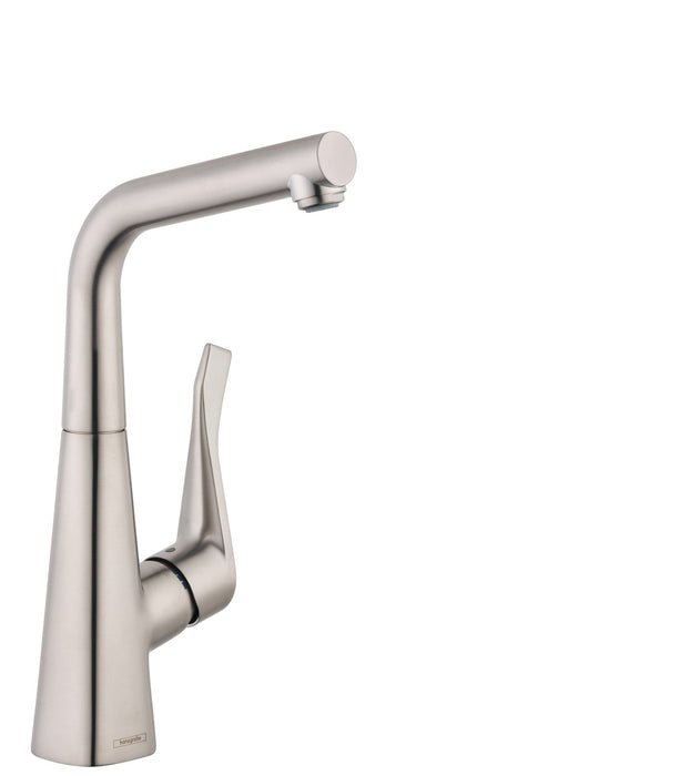 hansgrohe 04509000 Metris Bar Kitchen Faucet with Swivel Spout in Chrome