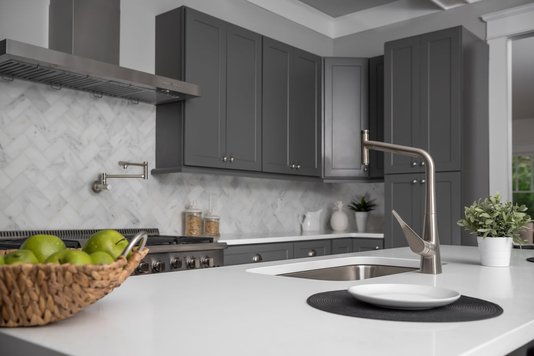 hansgrohe Talis S Pot Filler, Wall-Mounted, 2.5 GPM, stainless steel optic - view 2