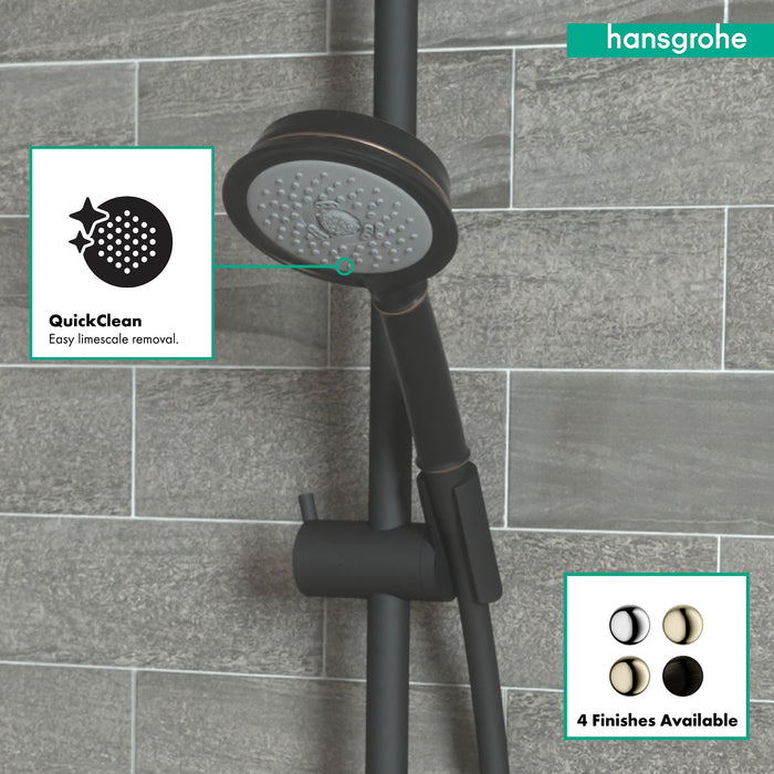 hansgrohe Croma 100 Classic Showerhead 3-Jet, 2.5 GPM, rubbed bronze - view 3