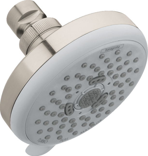 hansgrohe Croma 100 Showerhead E 3-Jet, 2.5 GPM, brushed nickel