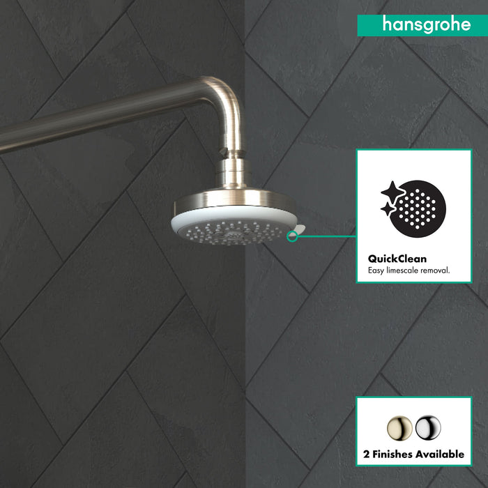 hansgrohe Croma 100 Showerhead E 3-Jet, 2.5 GPM, brushed nickel - view 3