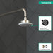 hansgrohe Croma 100 Showerhead E 3-Jet, 2.5 GPM, brushed nickel - view 3