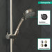 hansgrohe Croma 100 Classic Handshower 3-Jet, 2.5 GPM, brushed nickel - view 3