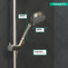 hansgrohe Croma 100 Classic Handshower 3-Jet, 2.5 GPM, brushed nickel - view 4