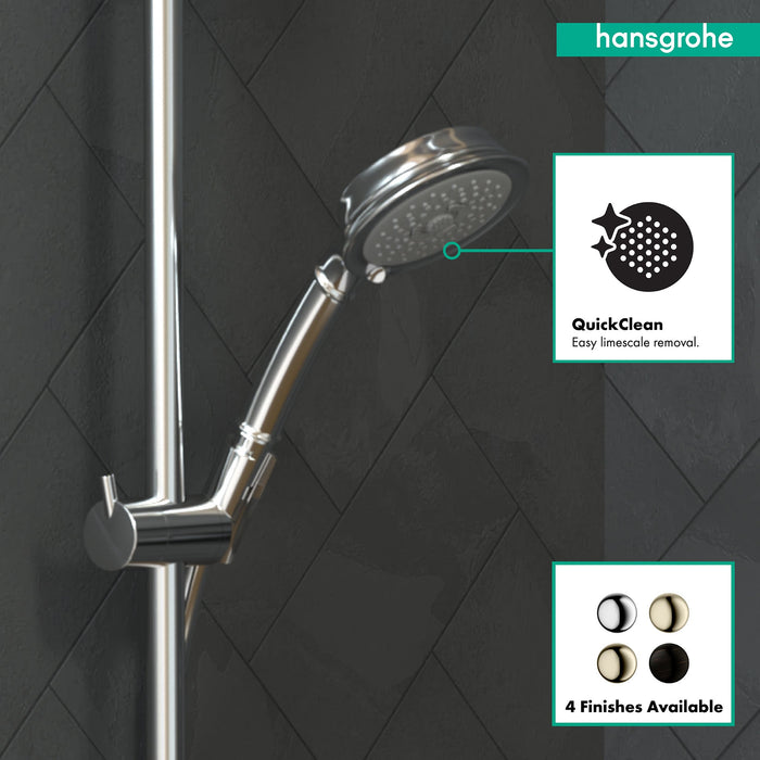 hansgrohe Croma 100 Classic Handshower 3-Jet, 2.5 GPM, chrome - view 3