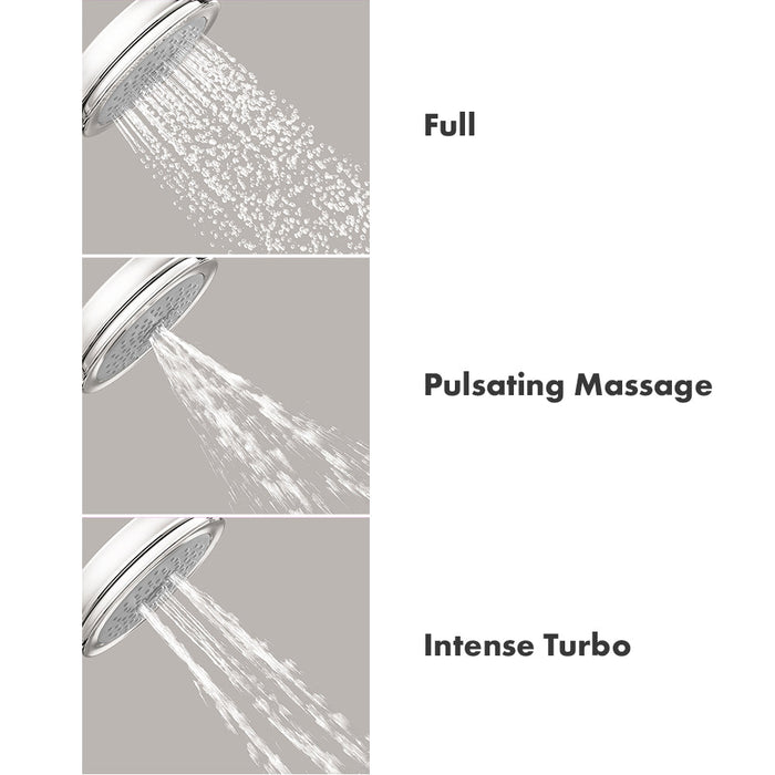 hansgrohe Croma 100 Classic Handshower 3-Jet, 2.5 GPM, polished nickel - view 2