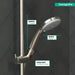 hansgrohe Croma 100 Handshower E 3-Jet, 2.5 GPM, brushed nickel - view 3