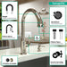 hansgrohe Talis C HighArc Kitchen Faucet, 2-Spray Pull-Down, 1.75 GPM, polished nickel - view 3