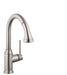hansgrohe Talis C HighArc Kitchen Faucet, 2-Spray Pull-Down, 1.75 GPM, stainless steel optic