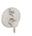 hansgrohe Ecostat Thermostatic Trim S with Volume Control and Diverter, brushed nickel