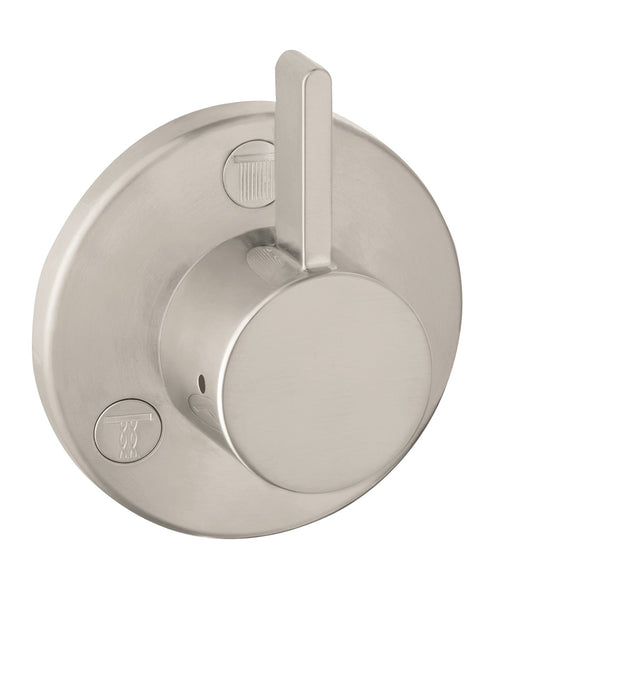 hansgrohe Ecostat Diverter Trim S Trio/Quattro, brushed nickel