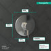 hansgrohe Ecostat Pressure Balance Trim S, chrome - view 4