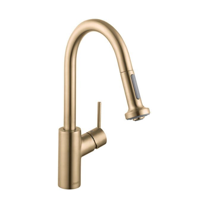 hansgrohe Talis S?? Prep Kitchen Faucet, 2-Spray Pull-Down, 1.75 GPM, brushed gold optic