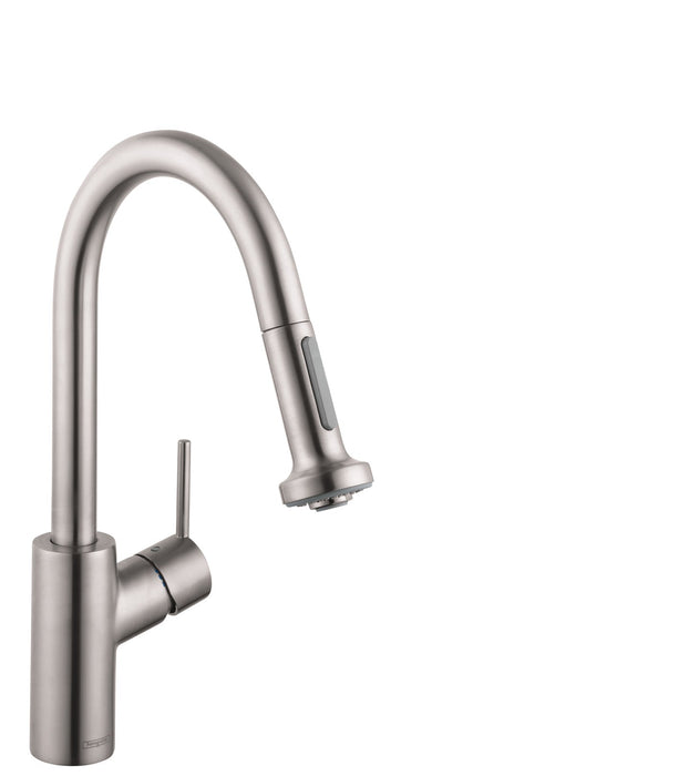 hansgrohe Talis S?? Prep Kitchen Faucet, 2-Spray Pull-Down, 1.75 GPM, stainless steel optic
