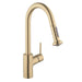 hansgrohe Talis S?? HighArc Kitchen Faucet, 2-Spray Pull-Down, 1.5 GPM, brushed gold optic