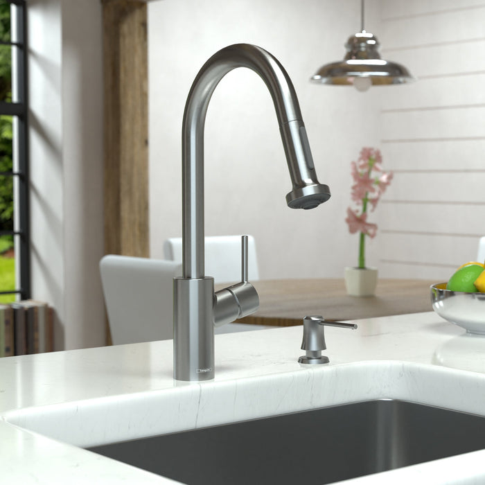 hansgrohe Talis S?? HighArc Kitchen Faucet, 2-Spray Pull-Down, 1.5 GPM, stainless steel optic - view 2