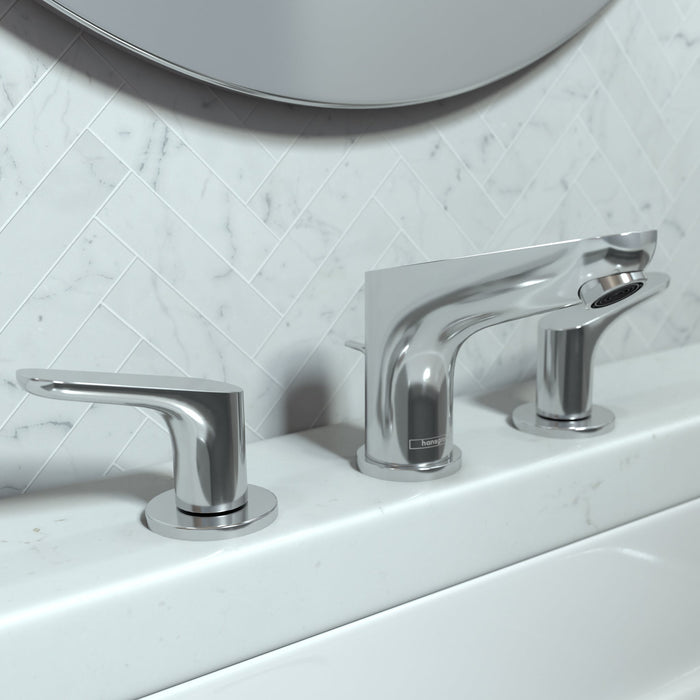 hansgrohe Focus Widespread Faucet 100 with Pop-Up Drain, 1.2 GPM
