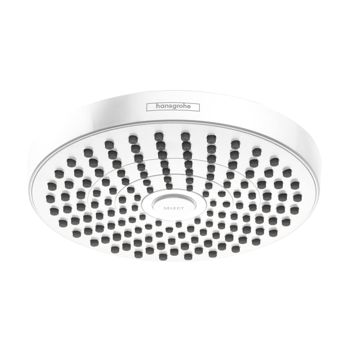 hansgrohe Croma Select S Showerhead 180 2-Jet, 1.8 GPM, matte white