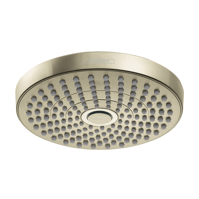 hansgrohe Croma Select S Showerhead 180 2-Jet, 1.8 GPM, polished nickel