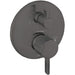 hansgrohe Ecostat Pressure Balance Trim S with Diverter, brushed black chrome