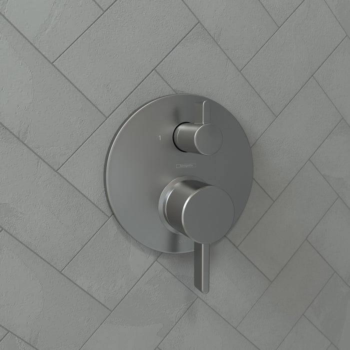 hansgrohe Ecostat Pressure Balance Trim S with Diverter, brushed black chrome - view 2