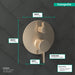 hansgrohe Ecostat Pressure Balance Trim S with Diverter, brushed bronze - view 4