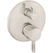 hansgrohe Ecostat Pressure Balance Trim S with Diverter, brushed nickel