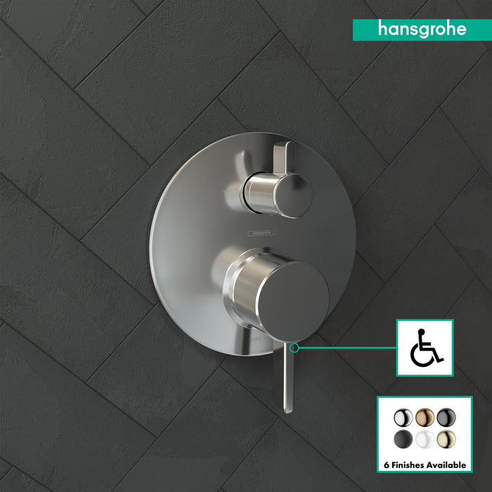 hansgrohe Ecostat Pressure Balance Trim S with Diverter, chrome - view 3