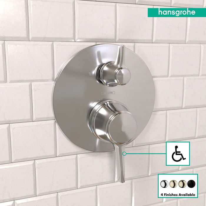 hansgrohe Ecostat Classic Pressure Balance Trim with Diverter, Round, chrome - view 3
