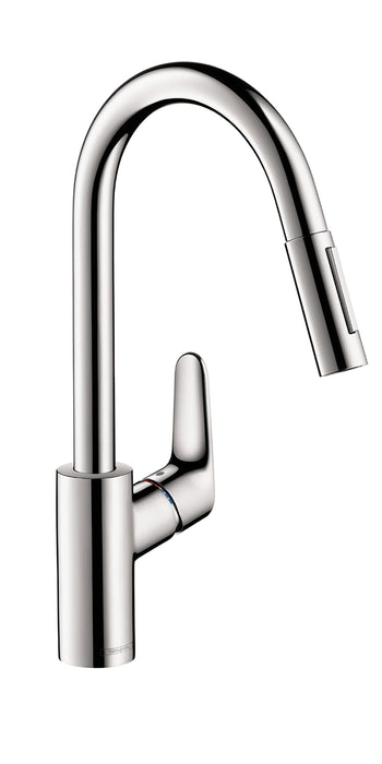 hansgrohe Focus HighArc Kitchen Faucet, 2-Spray Pull-Down, 1.75 GPM, chrome