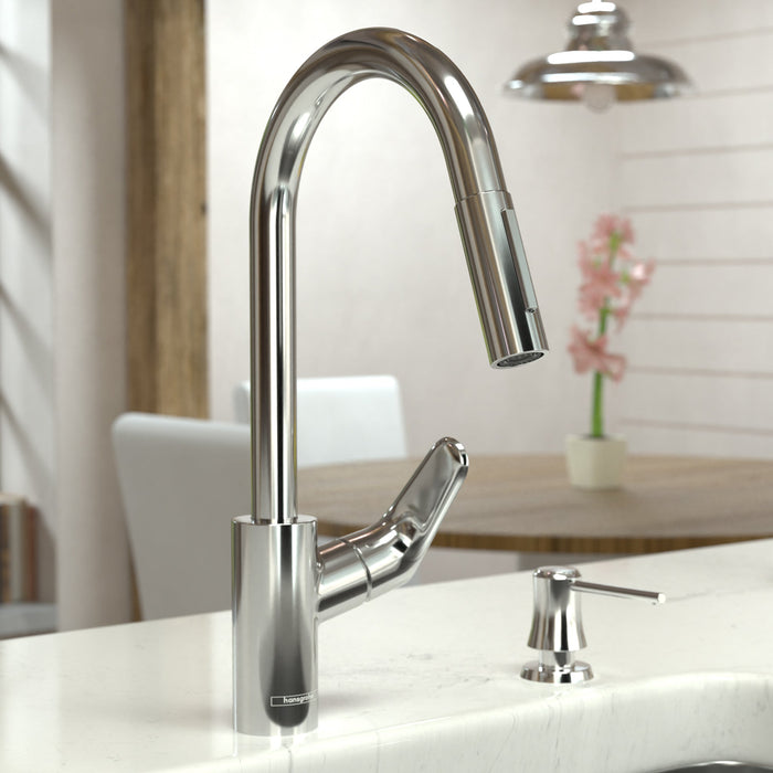 hansgrohe Focus HighArc Kitchen Faucet, 2-Spray Pull-Down, 1.75 GPM, matte black - view 2