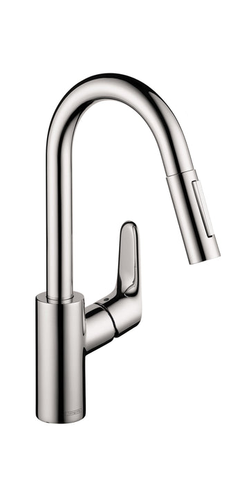 hansgrohe Focus Prep Kitchen Faucet, 2-Spray Pull-Down, 1.75 GPM, chrome