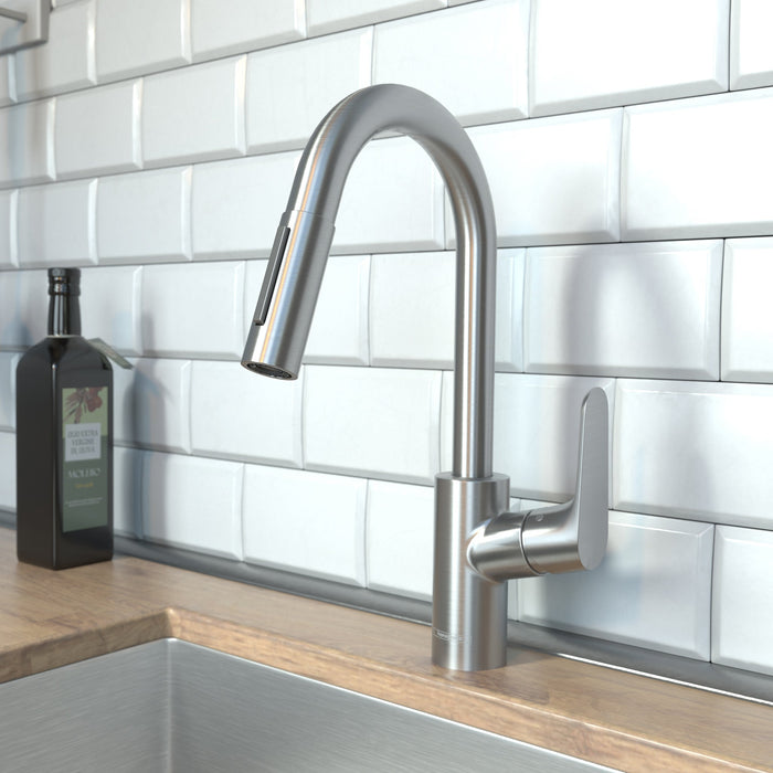 hansgrohe Focus Prep Kitchen Faucet, 2-Spray Pull-Down, 1.75 GPM, stainless steel optic - view 2