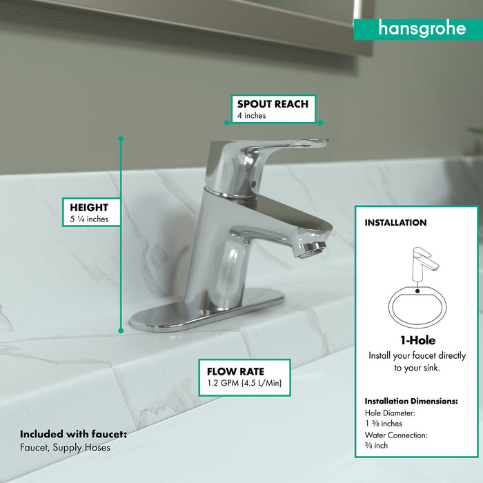 hansgrohe Focus Single-Hole Faucet 70, 1.2 GPM, chrome - view 4