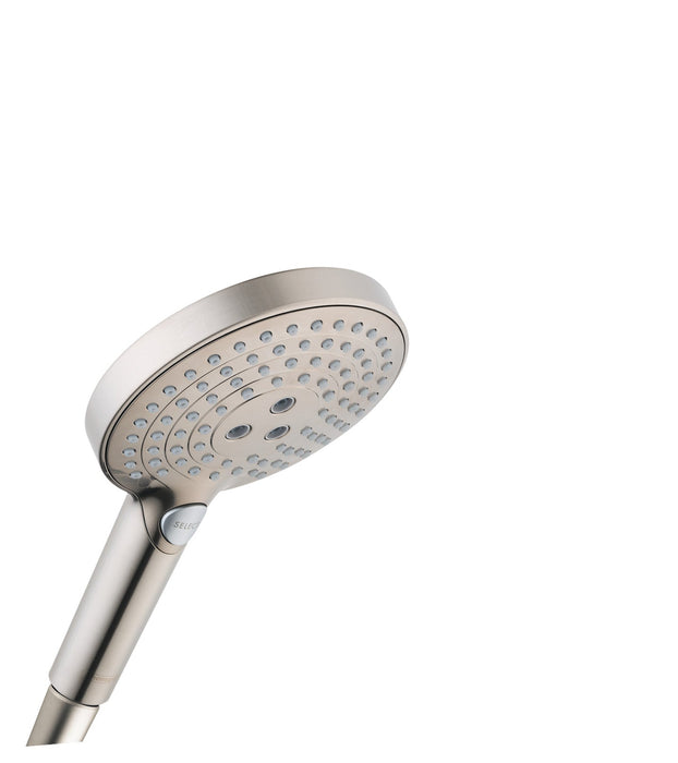 hansgrohe Raindance Select S Handshower 120 3-Jet, 2.0 GPM, brushed nickel