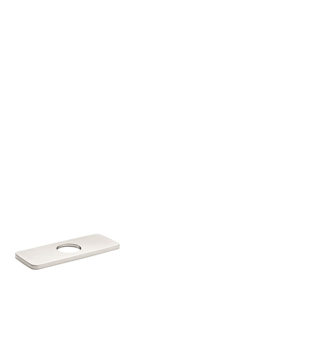 hansgrohe E&S Accessories Base Plate for Modern Single-Hole Faucets, 6", brushed nickel