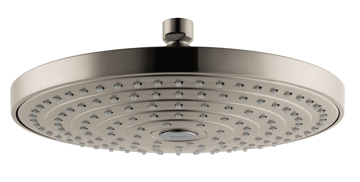 hansgrohe Raindance Select S Showerhead 240 2-Jet, 1.8 GPM, brushed nickel