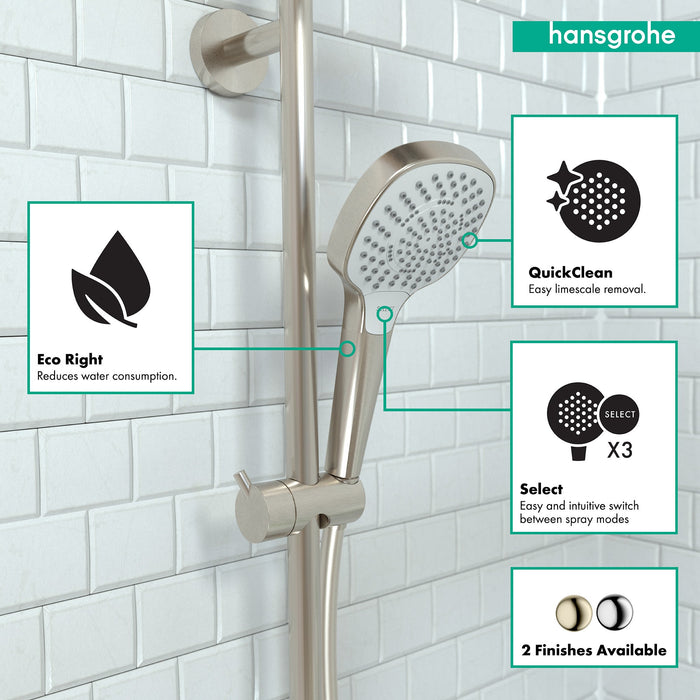 hansgrohe Croma Select E Handshower 110 3-Jet, 1.75 GPM, brushed nickel - view 3