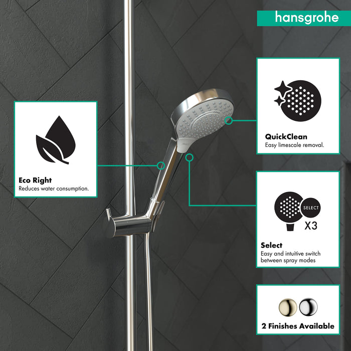 hansgrohe Croma Select S Handshower 110 3-Jet, 1.75 GPM