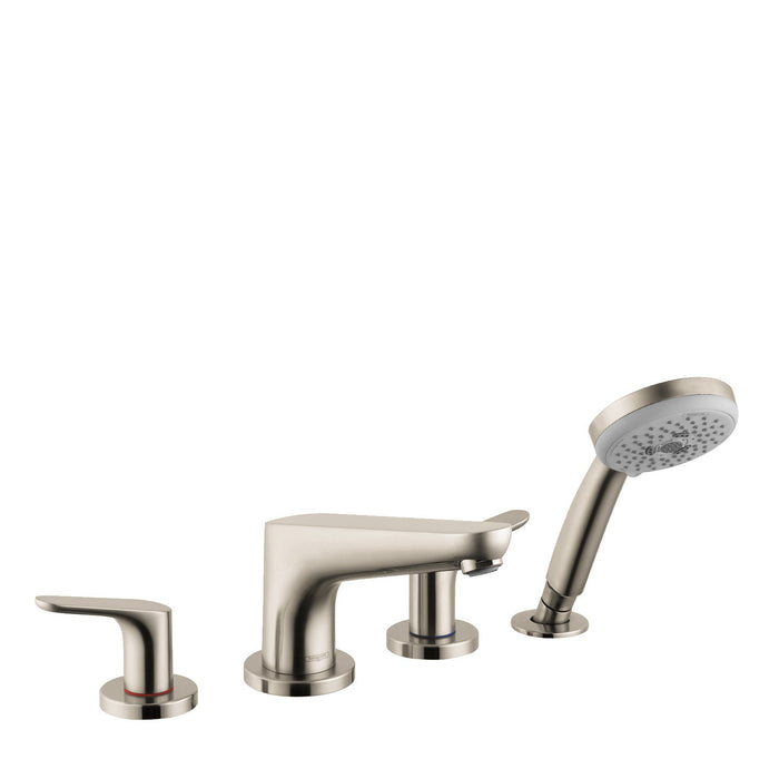 hansgrohe Focus 4-Hole Roman Tub Set Trim with 1.8 GPM Handshower